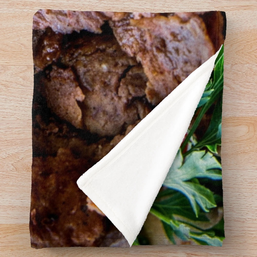 Turkish doner kebab plush blanket