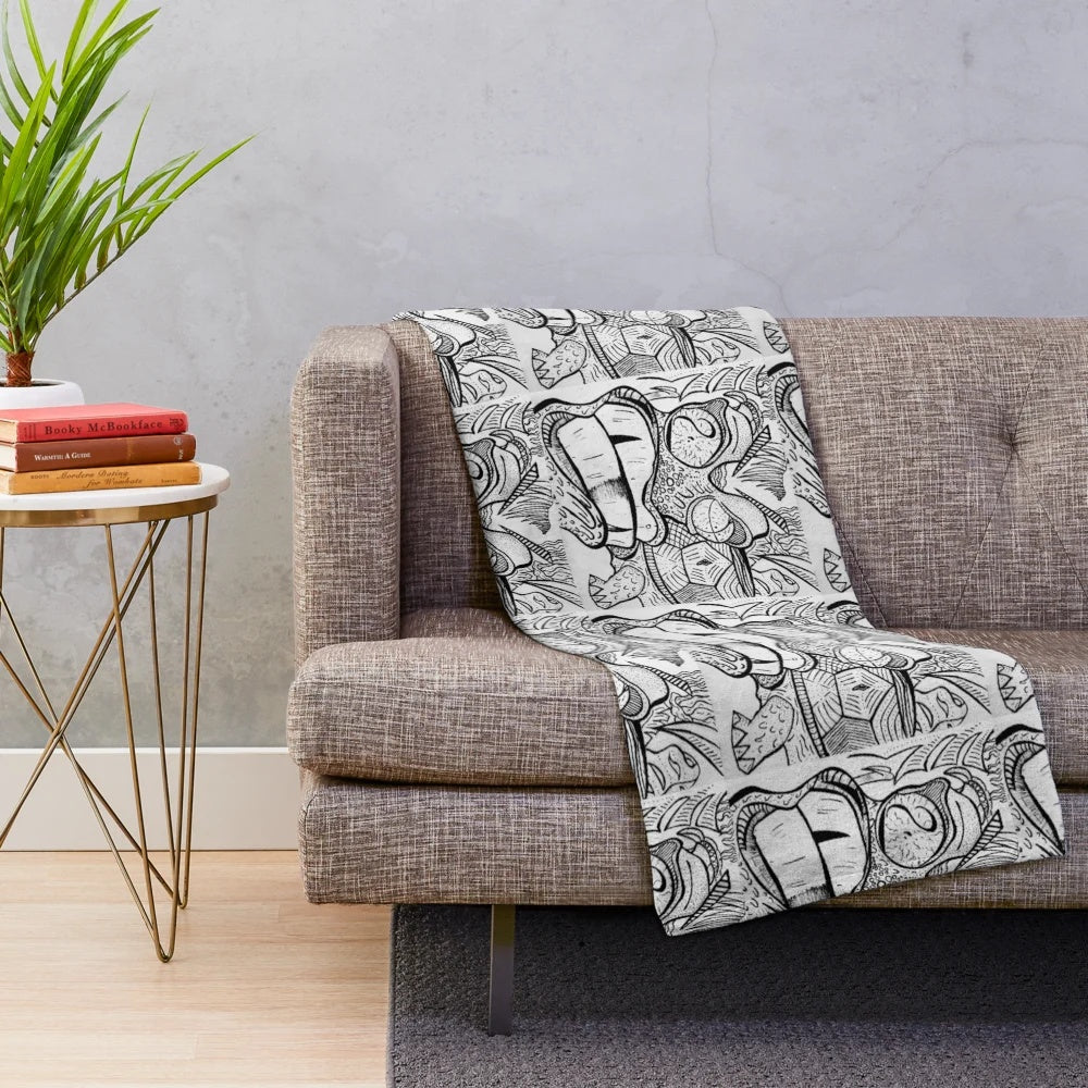 Funny and cute turtle face design plush blanket