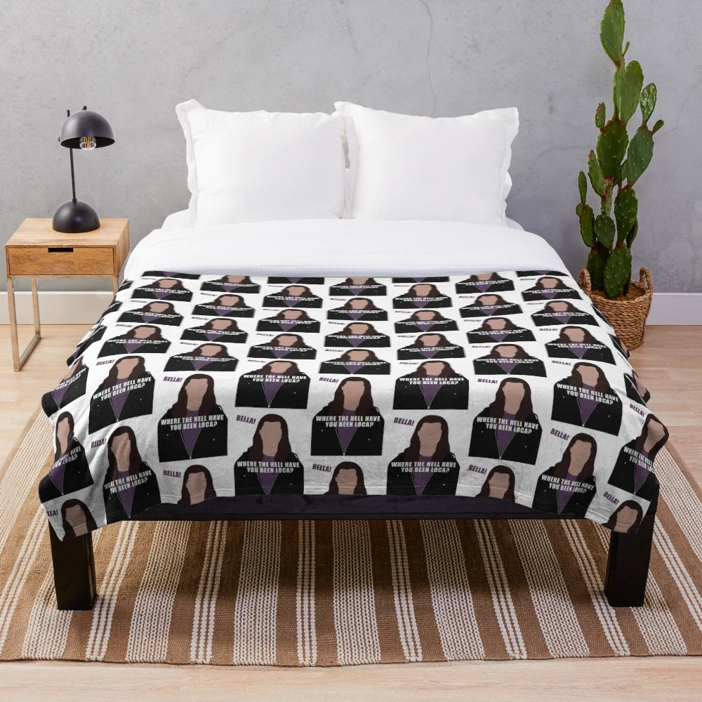 Cozy Twilight-inspired plush blanket featuring Bella Swan