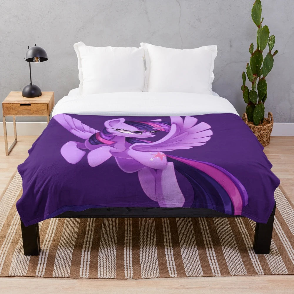 Soft and cuddly Twilight Sparkle plush blanket for My Little Pony enthusiasts