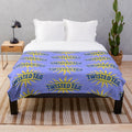 Twisted Tea-themed plush blanket with brand logo