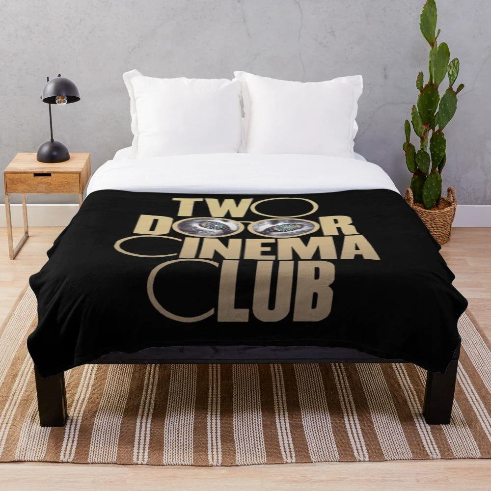 Two Door Cinema Club Plush Blanket with band logo