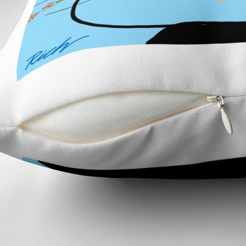 Two for Joy Pillow with Greyhound, Whippet, and Lurcher Designs