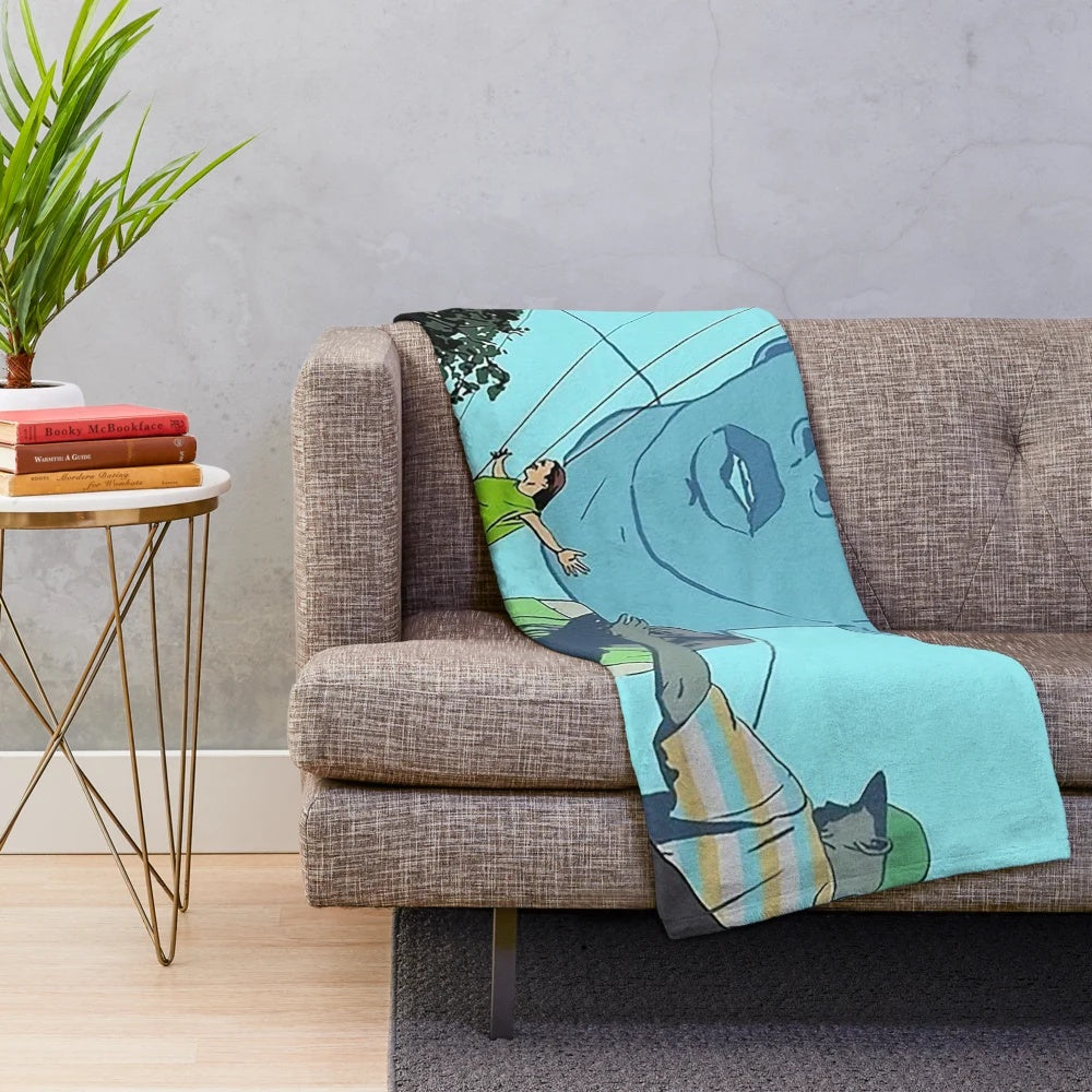 Tyler the Creator plush blanket featuring his iconic wolf design