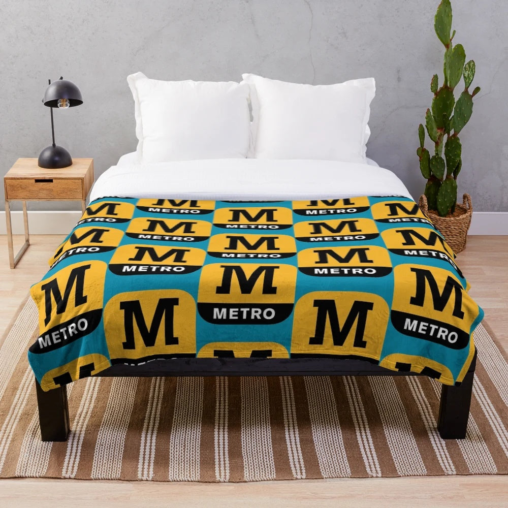 Tyne and Wear Metro-themed plush blanket