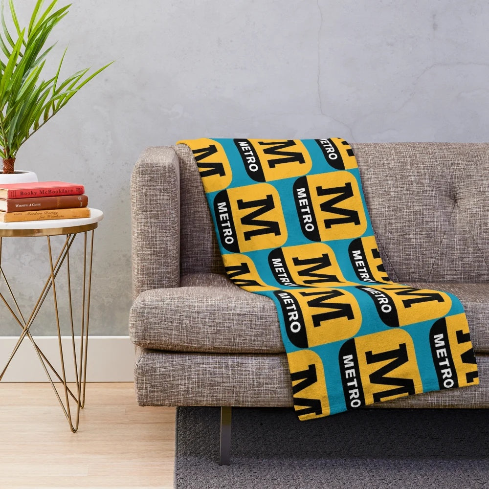 Tyne and Wear Metro-themed plush blanket