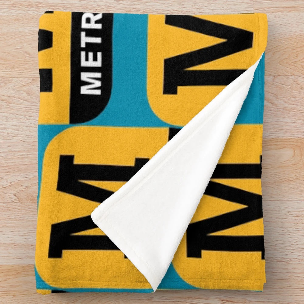 Tyne and Wear Metro-themed plush blanket
