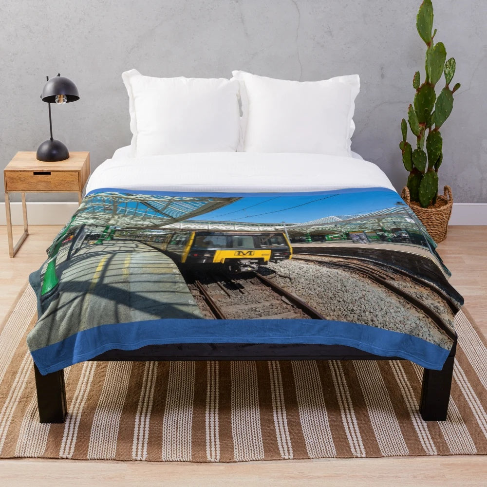 Tynemouth Metro Train Plush Blanket