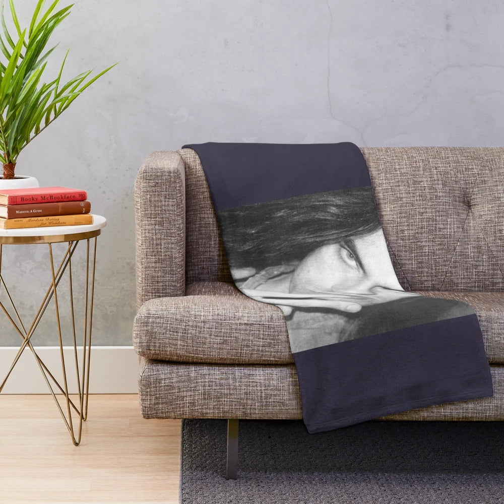 Type O Negative inspired plush blanket with music fan art design