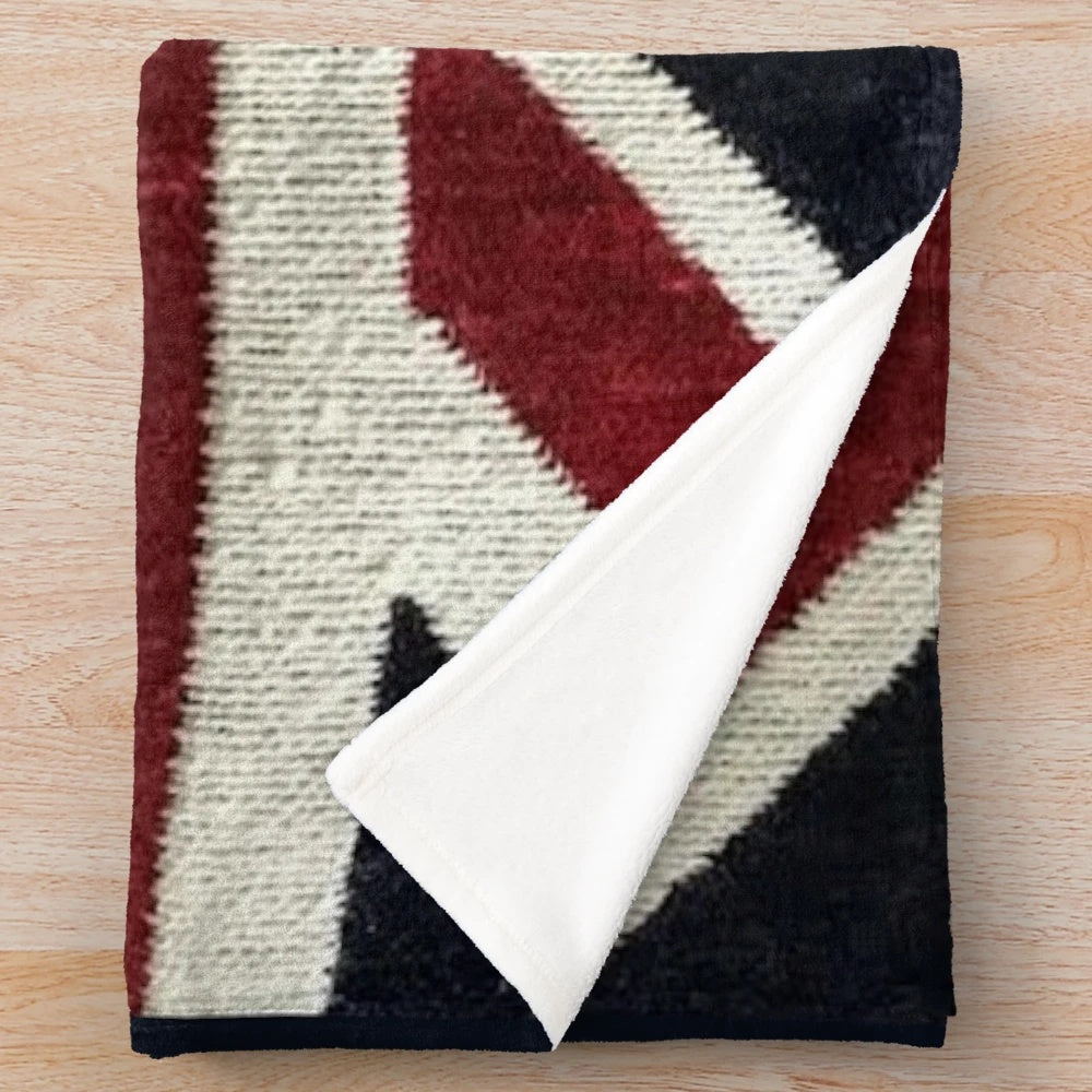 Plush blanket featuring the Union Jack, the flag of the United Kingdom