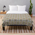 Plush blanket featuring vibrant Ukrainian embroidery design