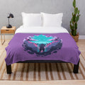 Ultra Instinct inspired plush blanket featuring Goku and dragon ball elements