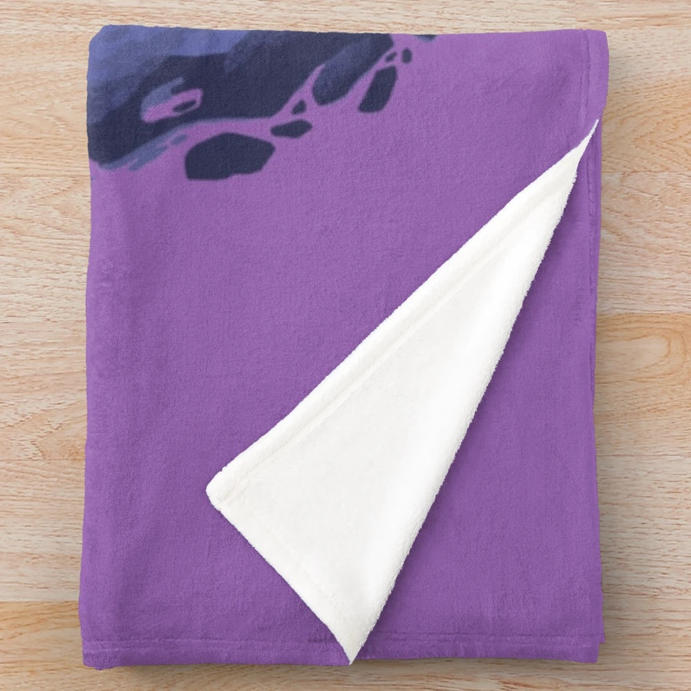 Ultra Instinct inspired plush blanket featuring Goku and dragon ball elements