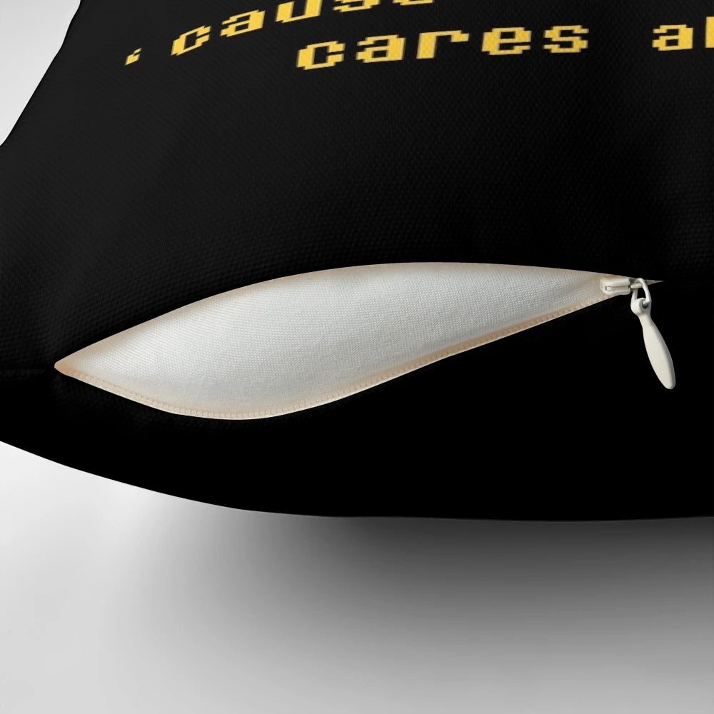 Soft and plush UNDERTALE themed pillow featuring the game's iconic food and quotes