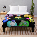 Undertale-themed plush blanket featuring characters like Sans and Papyrus