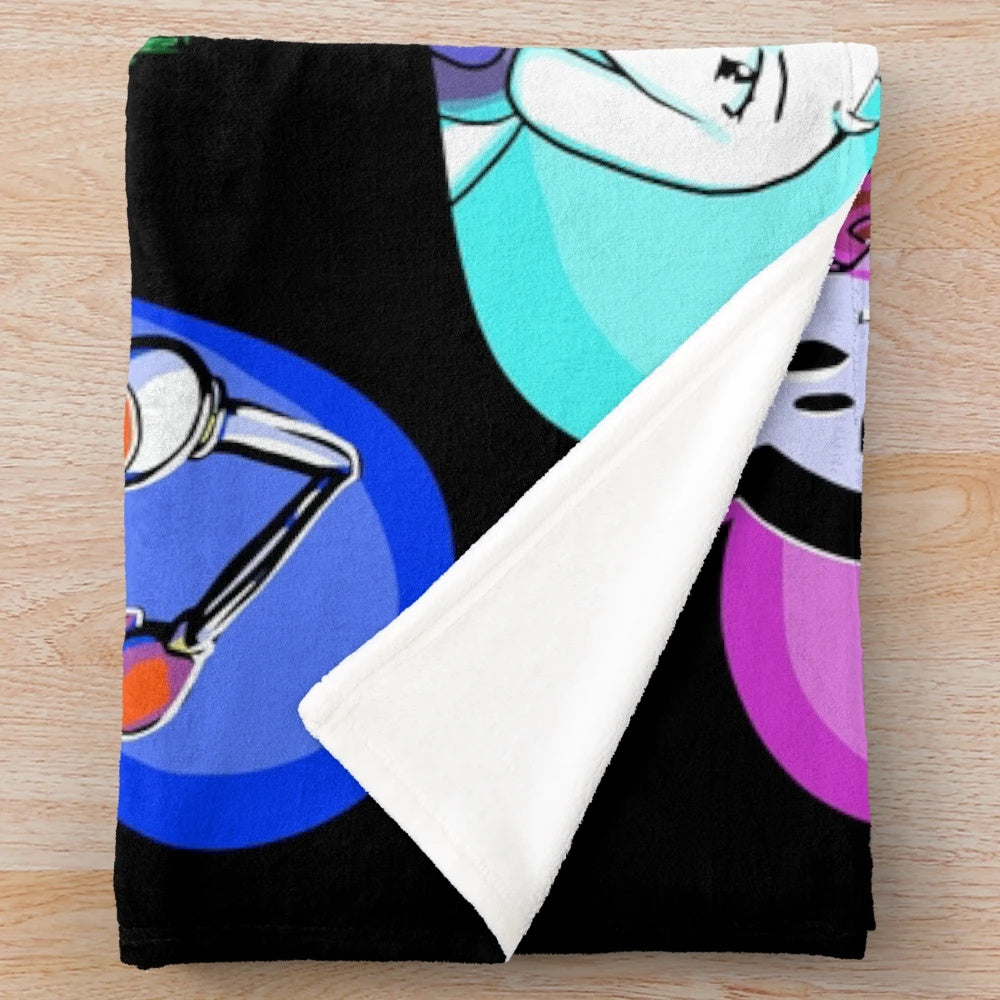 Undertale-themed plush blanket featuring characters like Sans and Papyrus