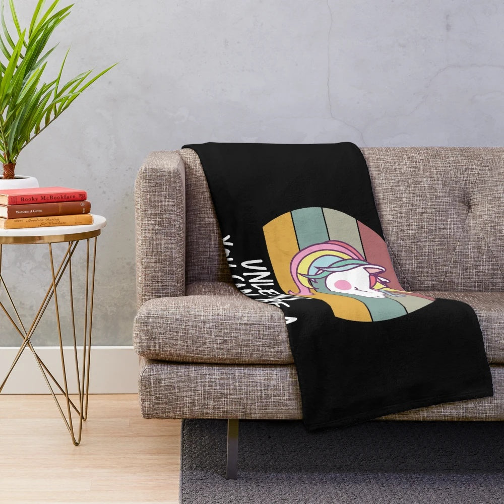 Plush unicorn-themed blanket for data engineers and analysts
