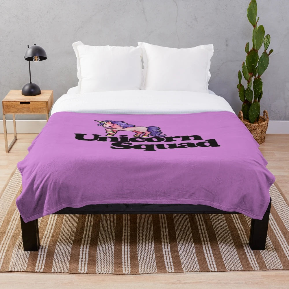 Soft and snuggly plush unicorn blanket