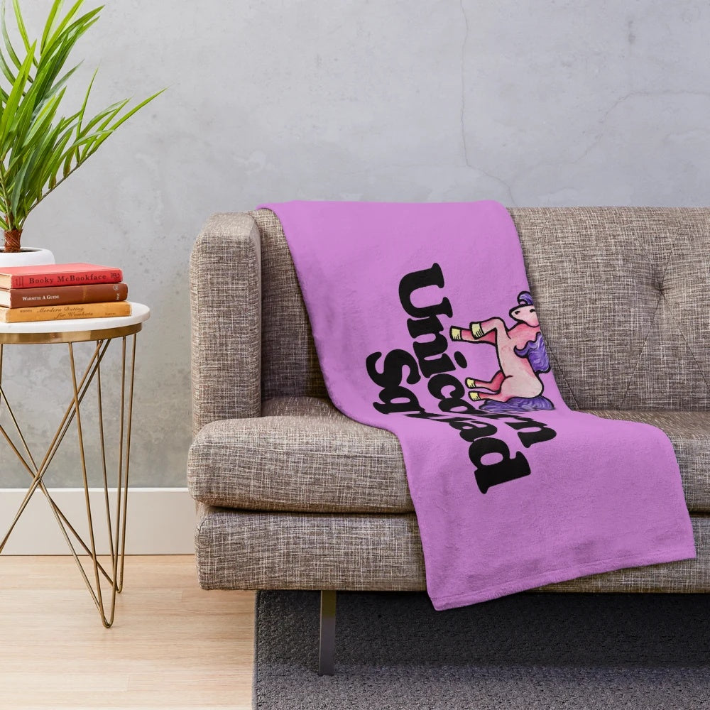 Soft and snuggly plush unicorn blanket