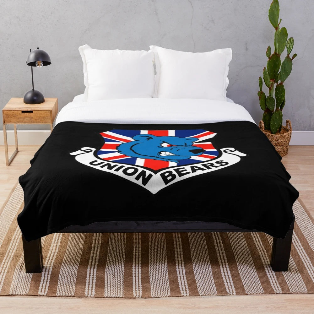 Union Bears Plush Blanket with Football Design