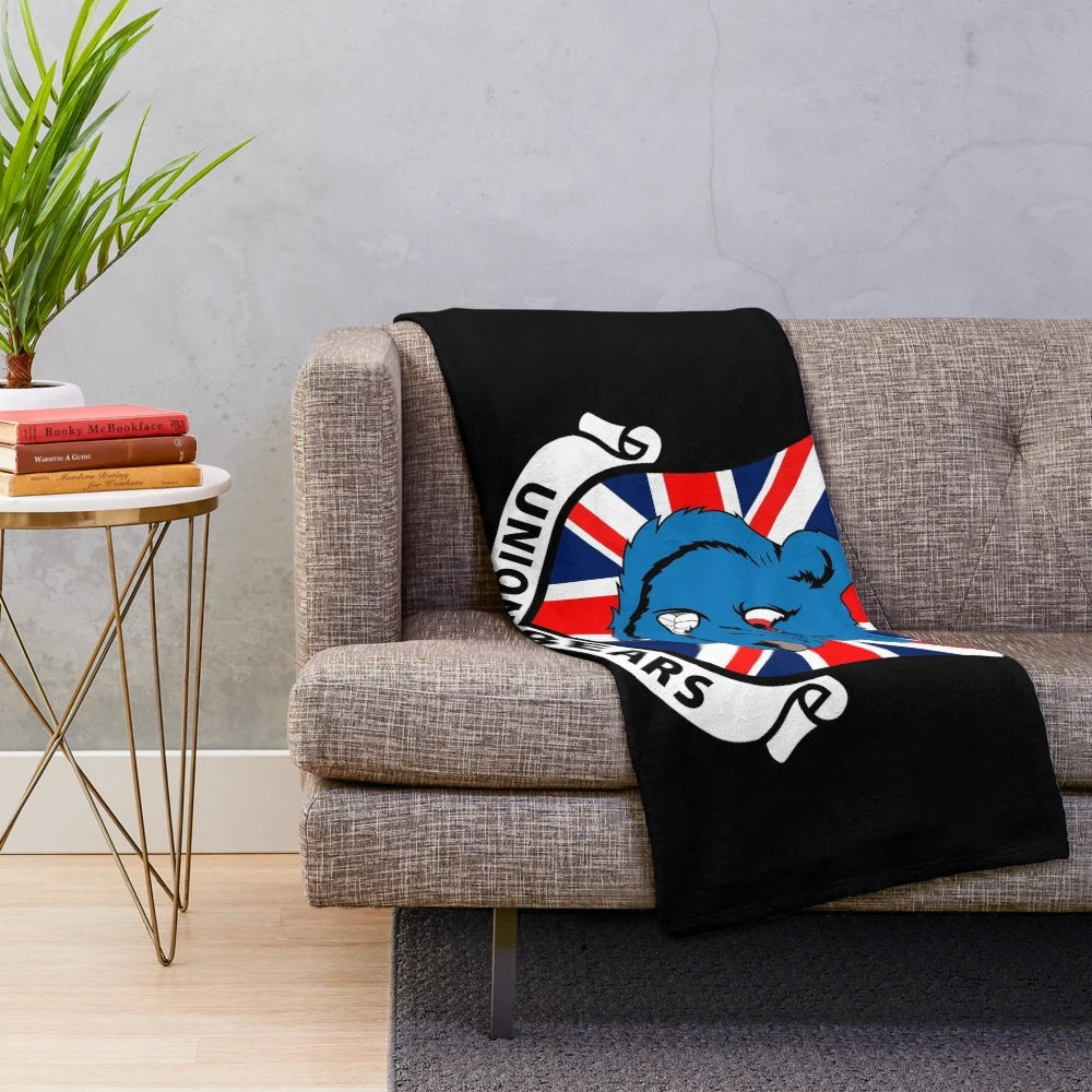 Union Bears Plush Blanket featuring Glasgow Rangers football club