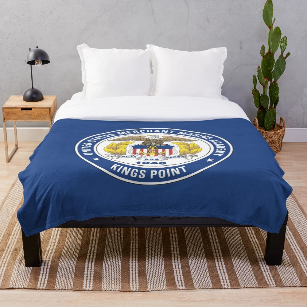 United States Merchant Marine Academy college sports plush blanket