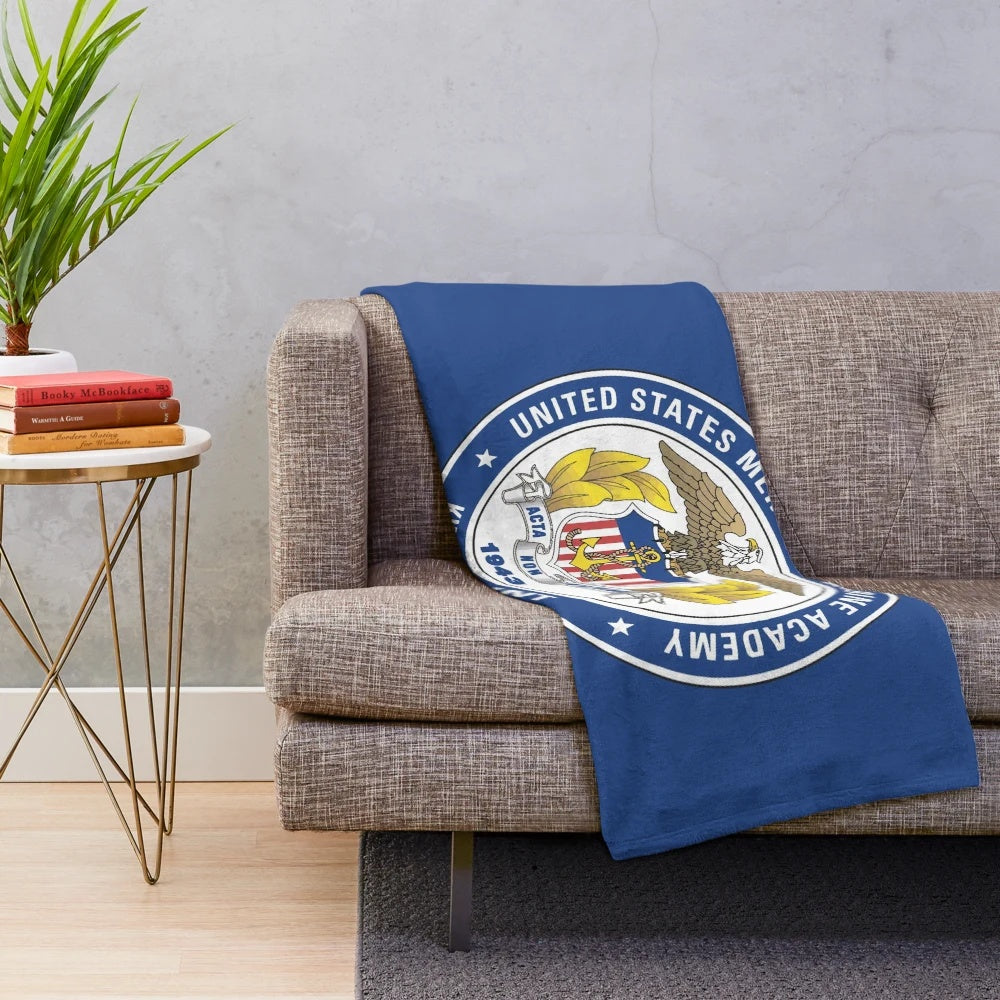 United States Merchant Marine Academy college sports plush blanket