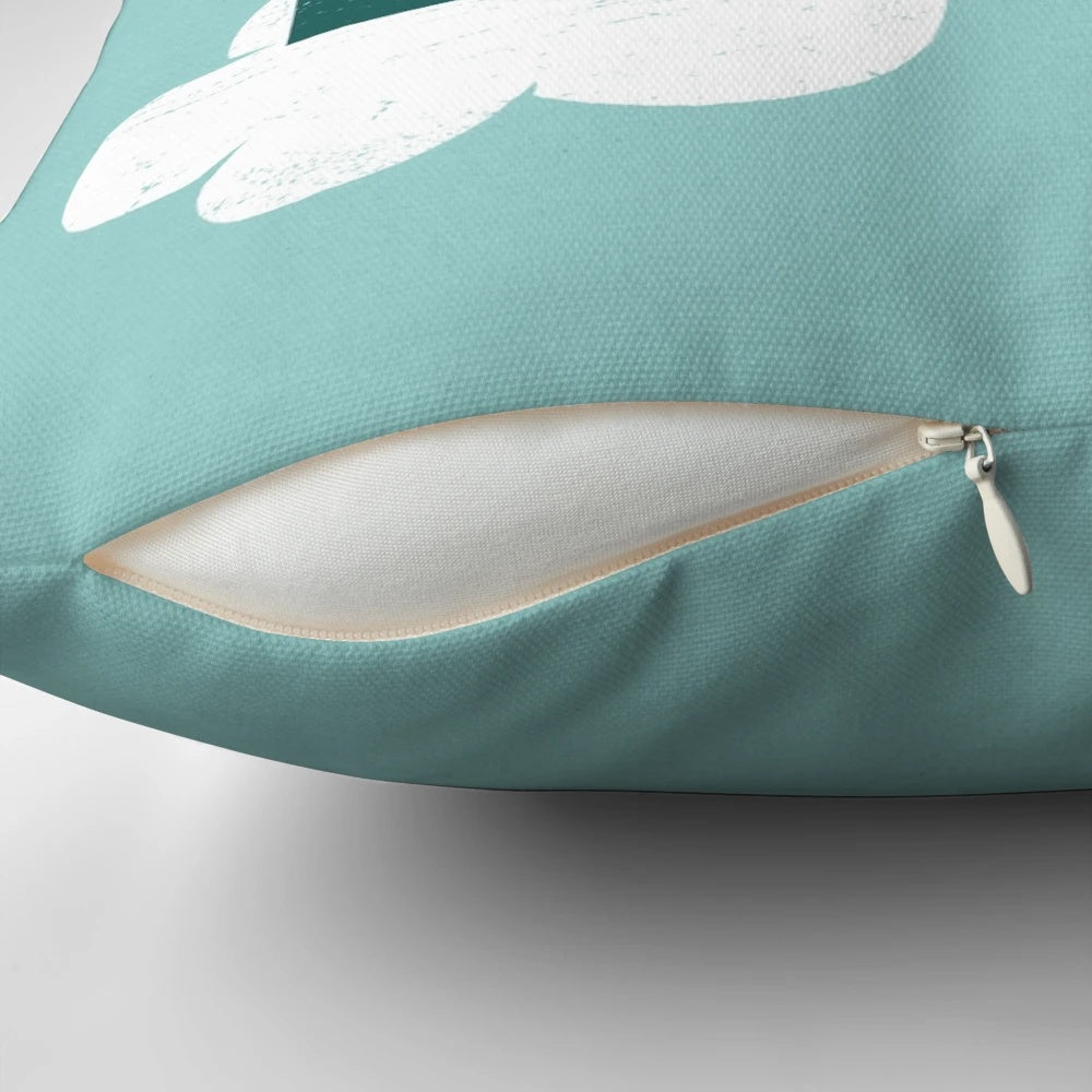 Whimsical plush pillow featuring a cute cartoon monster design with planets, stars, and other space-themed elements.
