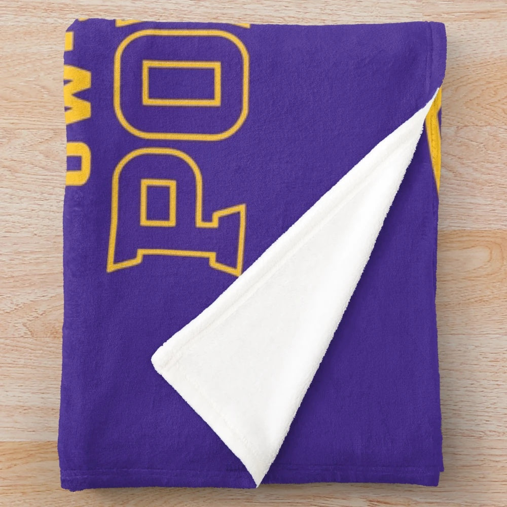 University of Wisconsin–Stevens Point Plush Blanket featuring the Badgers logo