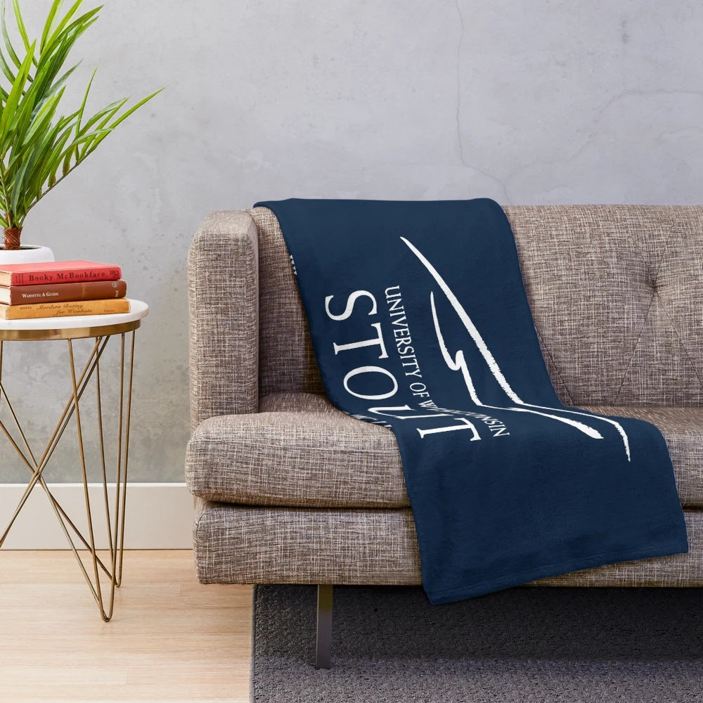 University of Wisconsin-Stout Plush Blanket with College Logo