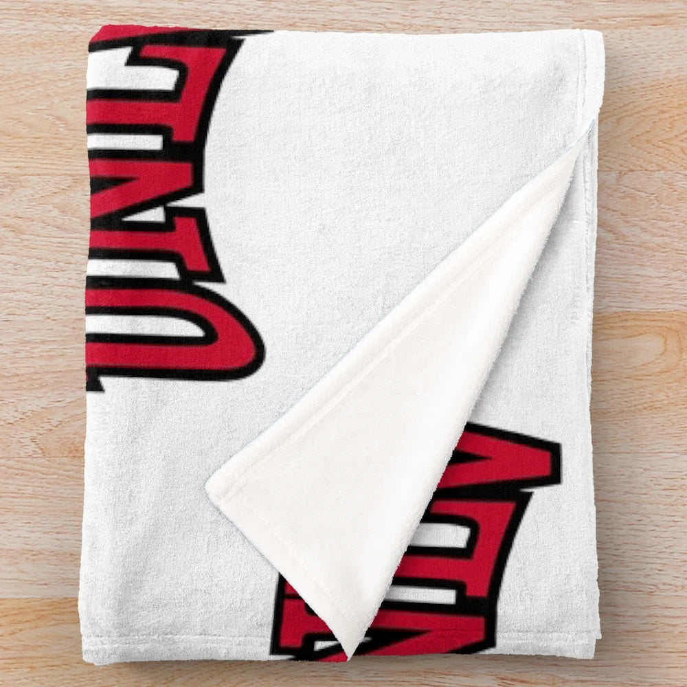 UNLV Rebels plush blanket in maroon and gray colors