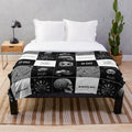 Unus Annus inspired plush blanket featuring a mood board design