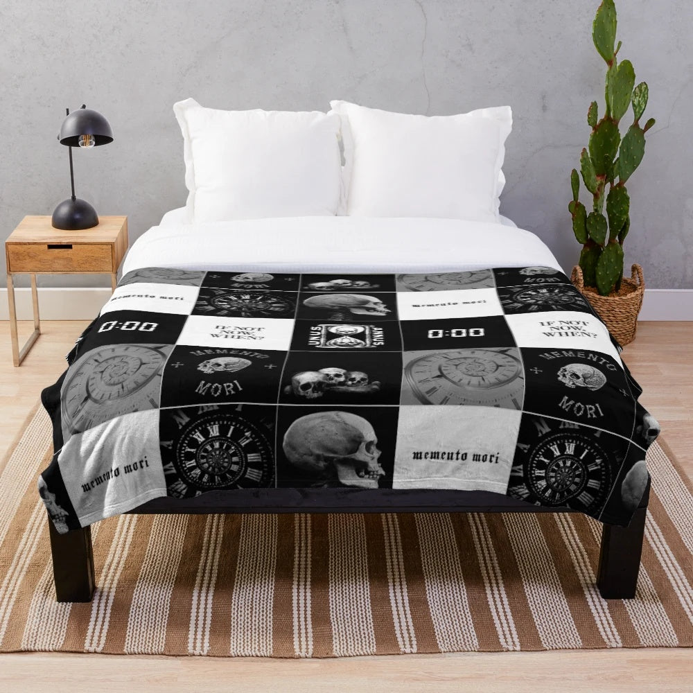 Unus Annus inspired plush blanket featuring a mood board design