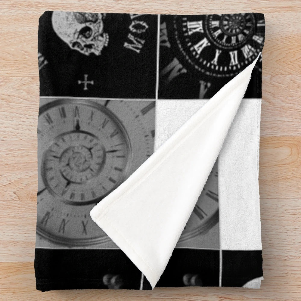 Unus Annus inspired plush blanket featuring a mood board design
