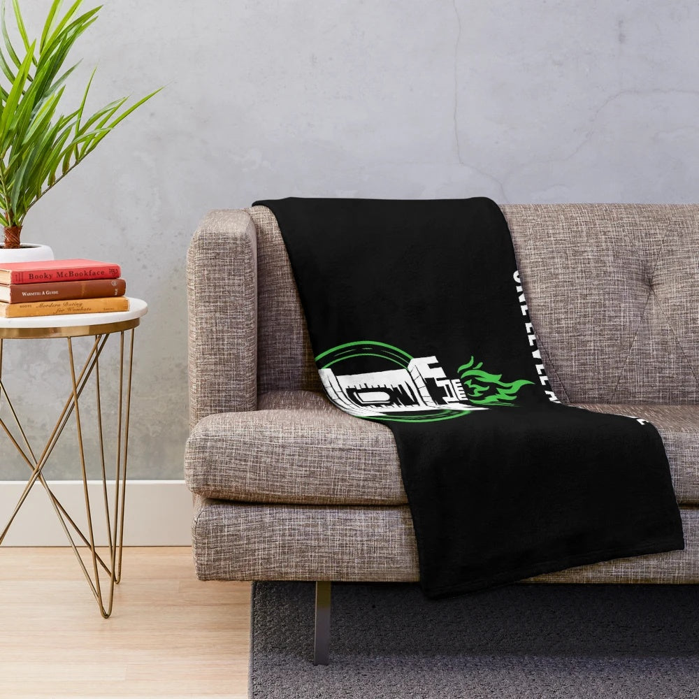 Tower-themed plush blanket for gamers and fantasy fans