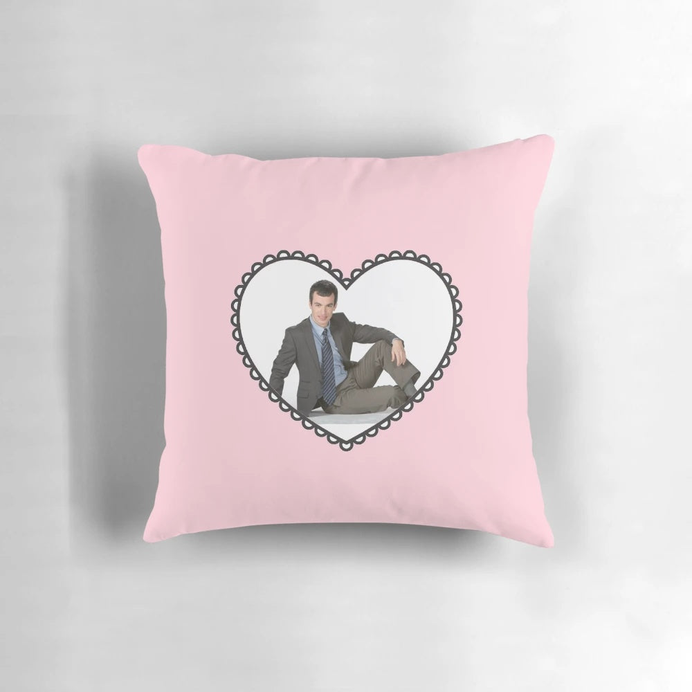 Soft and comfortable pillow featuring the image of Nathan Fielder, star of the Comedy Central show Nathan for You.