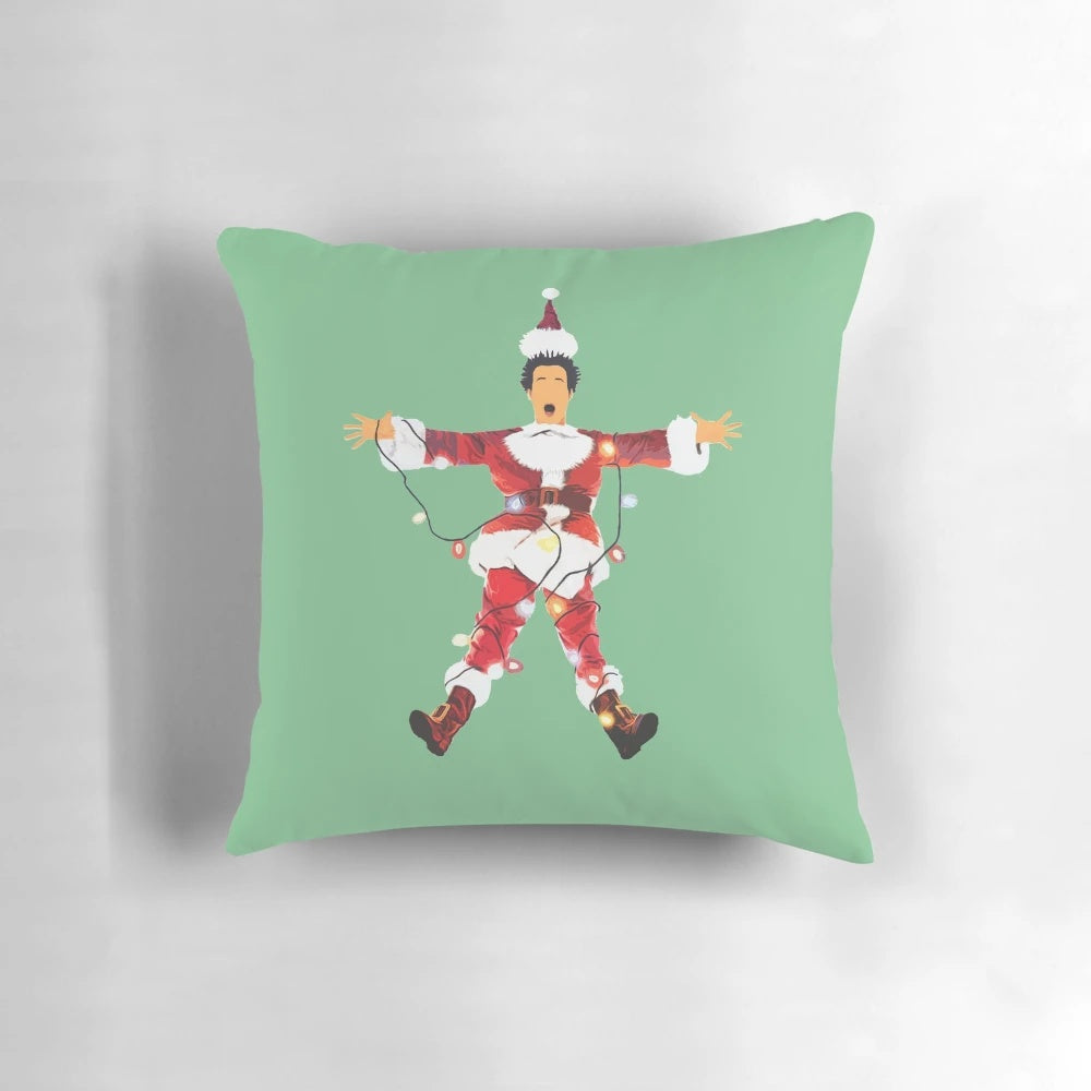 National Lampoon's Christmas Vacation Pillow featuring the Griswold family and iconic holiday scenes