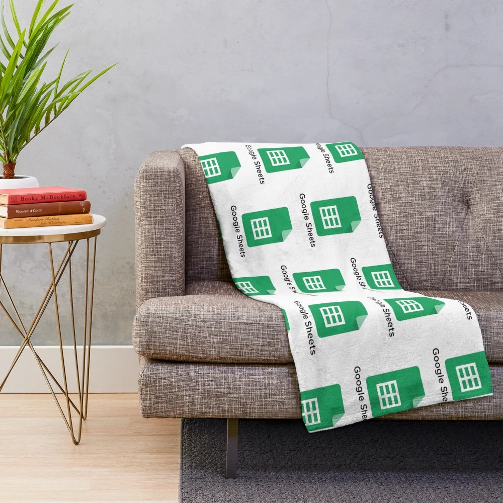 Google Sheets inspired plush blanket