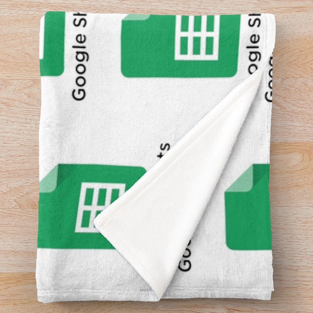 Google Sheets inspired plush blanket