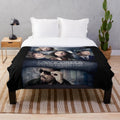 Law and Order: SVU inspired plush blanket with Olivia Benson and Rafael Barba characters