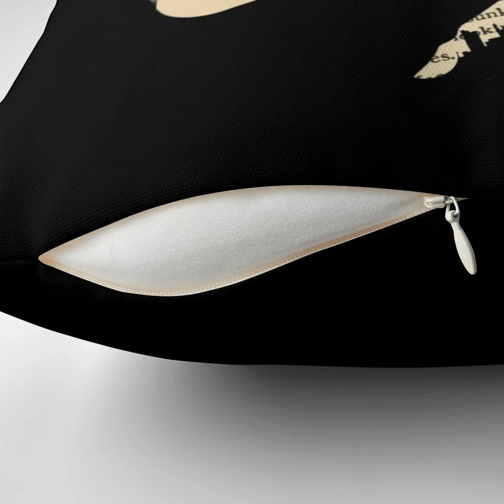 Classic Sherlock Holmes pillow with iconic detective silhouette and literary design