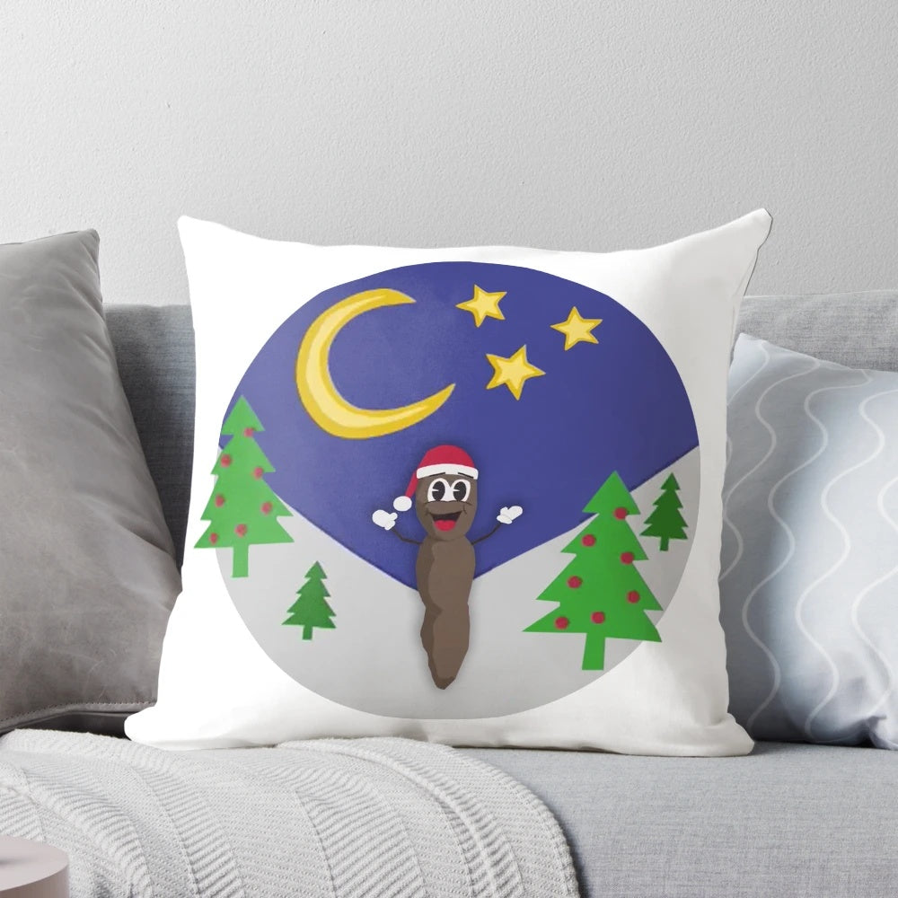 Festive Mr. Hankey Christmas pillow with South Park characters