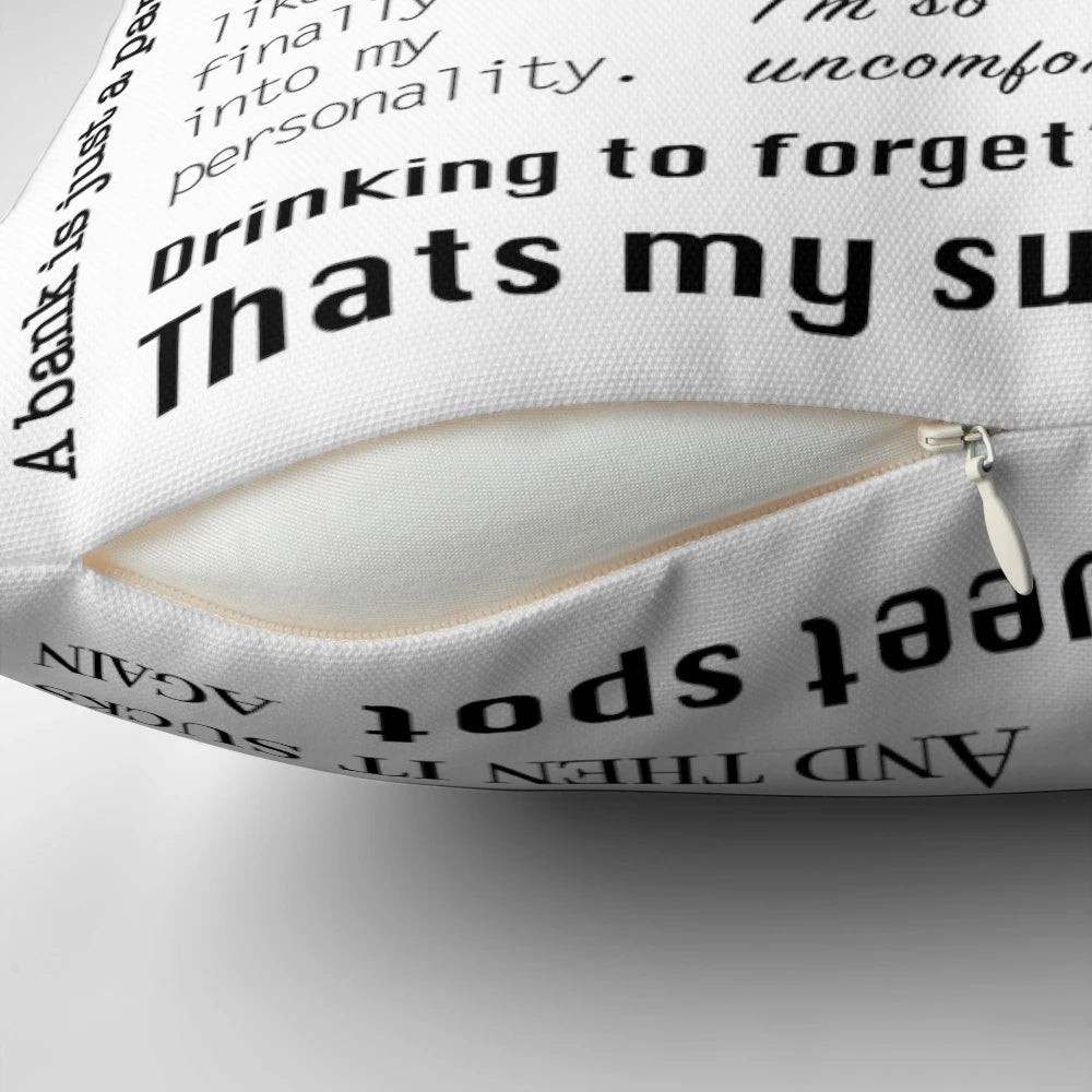 New Girl Nick Miller Quotes Pillow with Funny Quotations