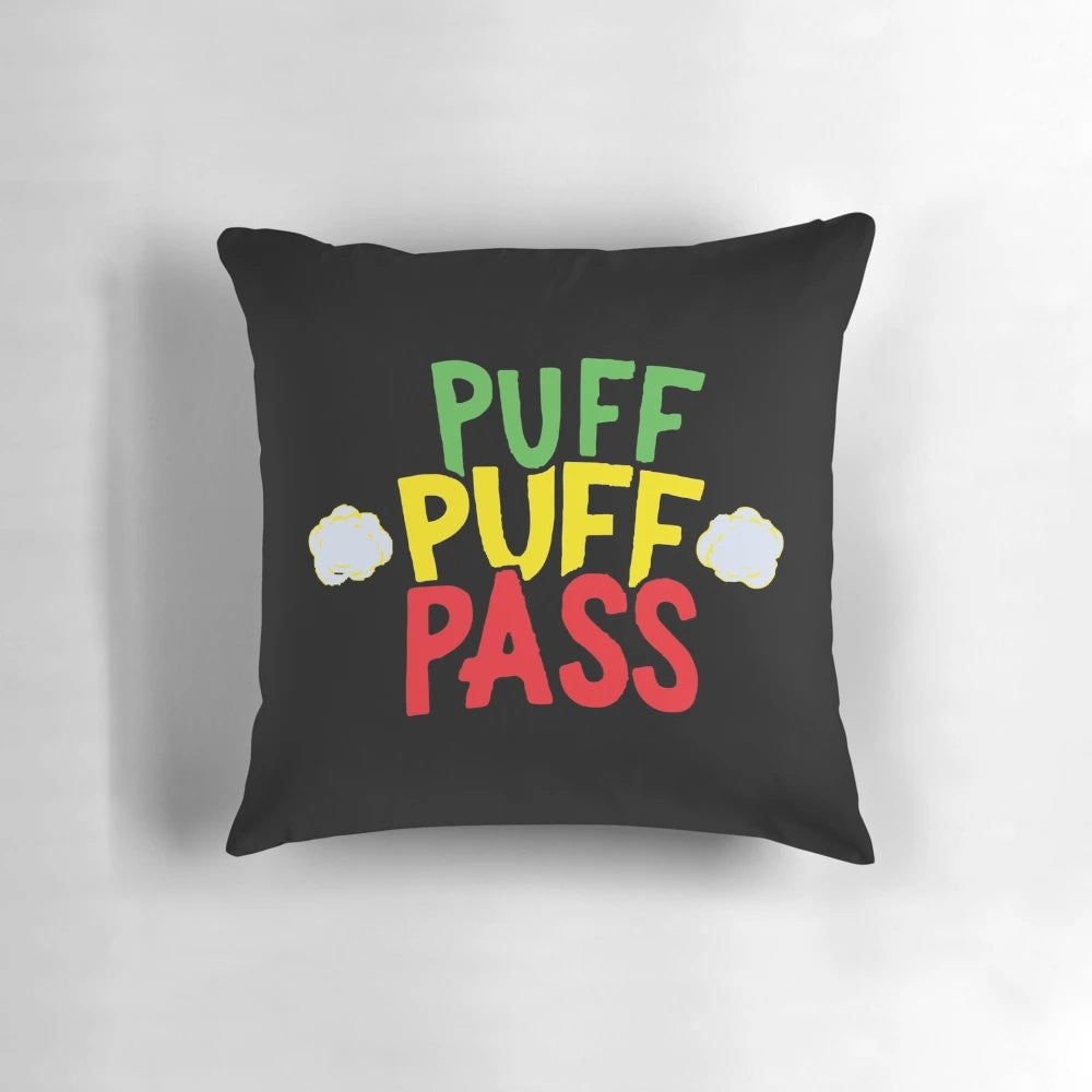 A plush cannabis-themed pillow featuring a marijuana leaf design for a comfortable and chill experience.