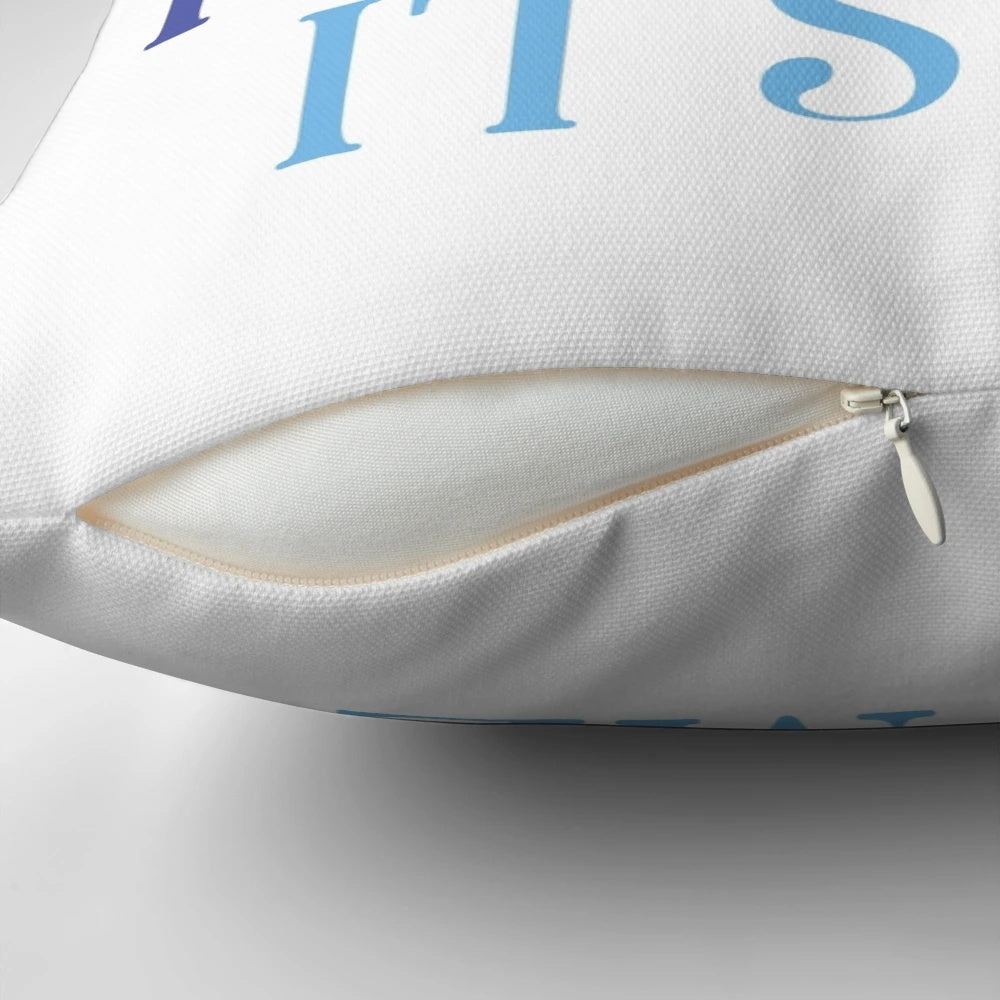 Taylor Swift Anti-Hero Pillow featuring the iconic "it's me, hi, I'm the problem" design from her 'Midnights' album.