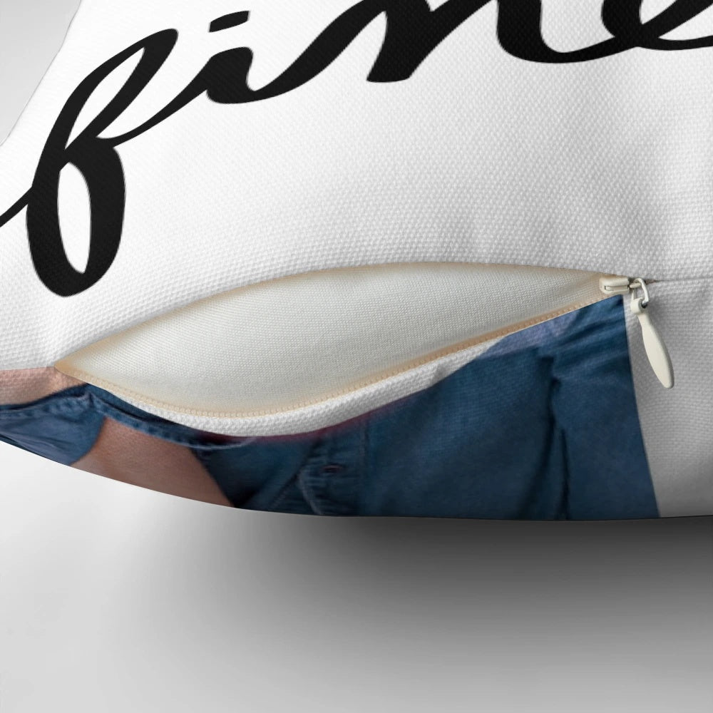 Ina Garten inspired decorative pillow featuring the Barefoot Contessa logo and "Storebought is Fine" meme