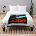 Plush blanket featuring eerie imagery from the 80s horror film "The Fog