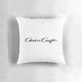 A soft, comfortable pillow featuring the iconic Chris Craft logo for boating enthusiasts.