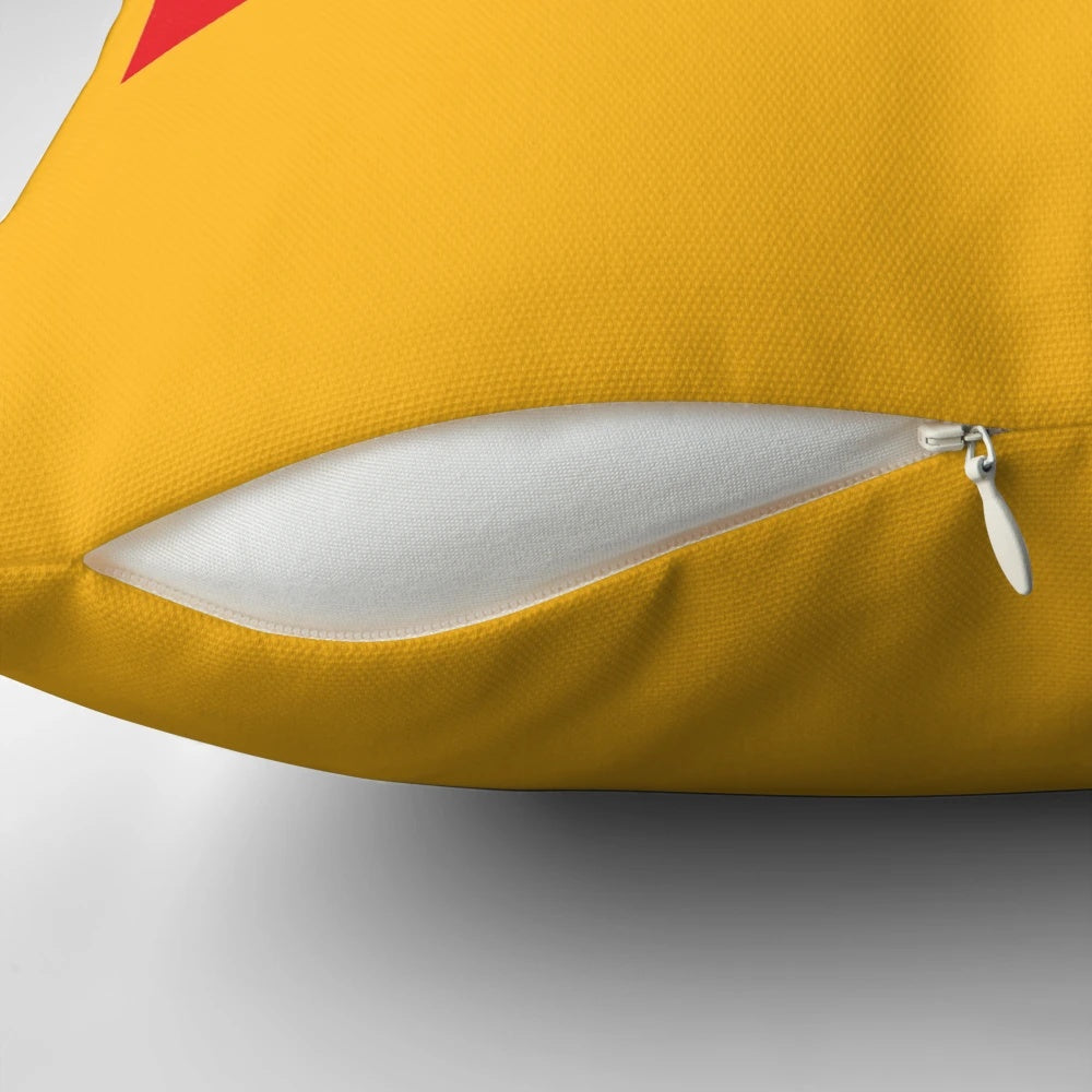 A plush pillow featuring the iconic Oh Henry candy bar design, perfect for nostalgic decor and snuggling.