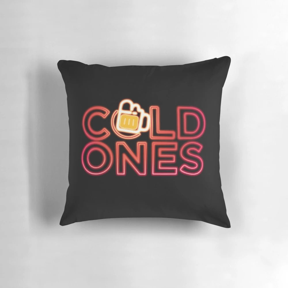 Soft, comfortable pillow featuring the popular "Cold Ones" hosts Max and Chad